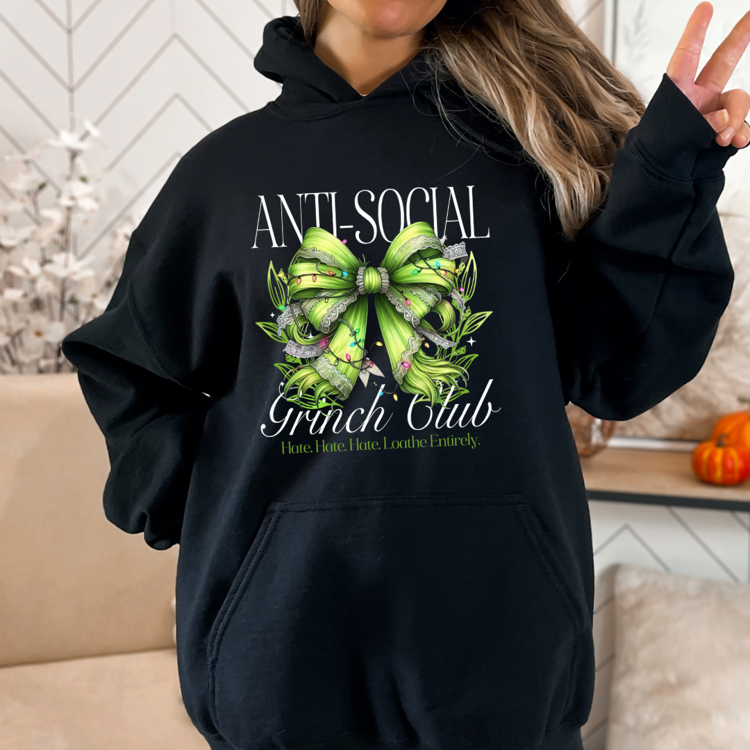 Grinchy Anti Social Club Sweatshirt (T-shirt options available)