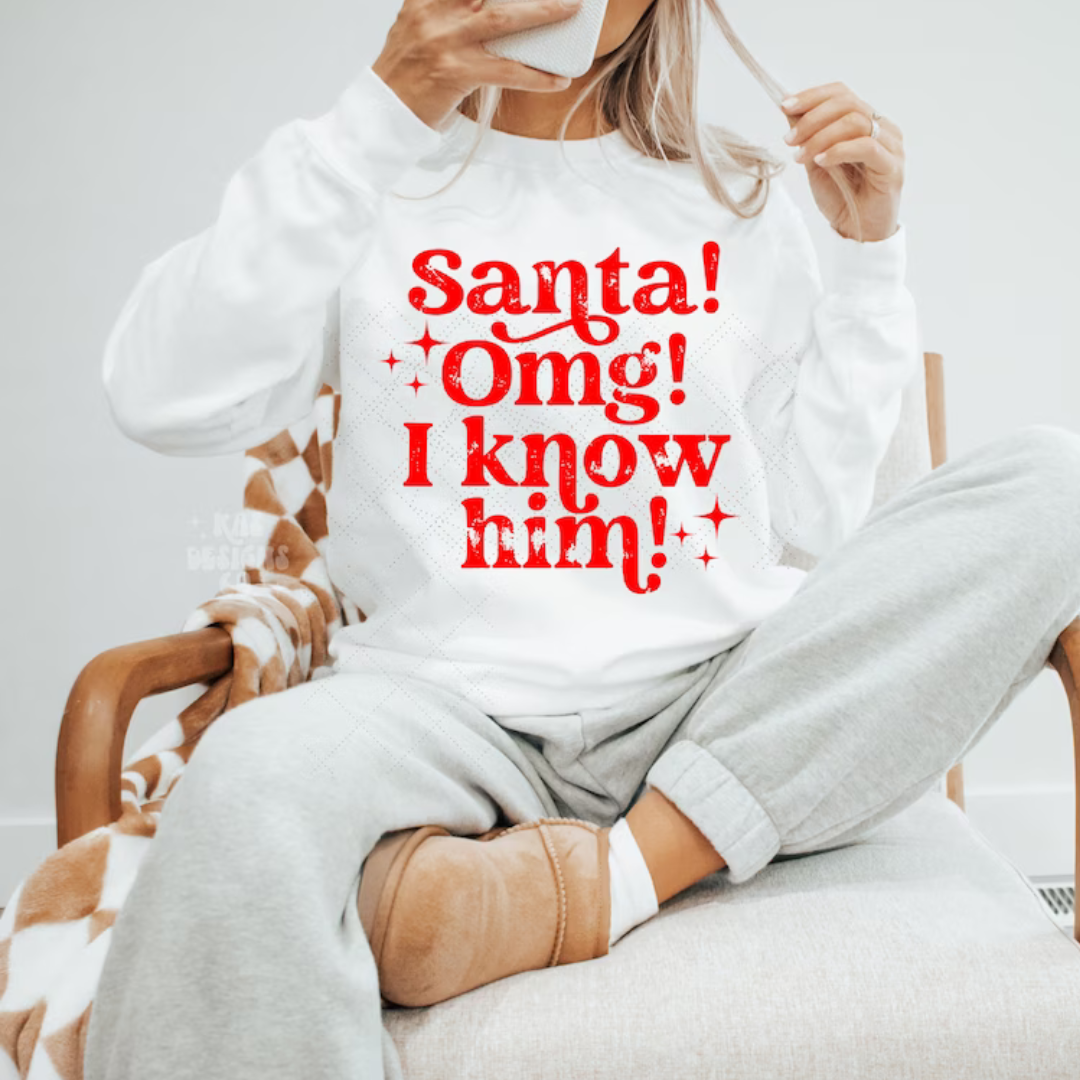 Omg Santa Sweatshirt (T-shirt options available)