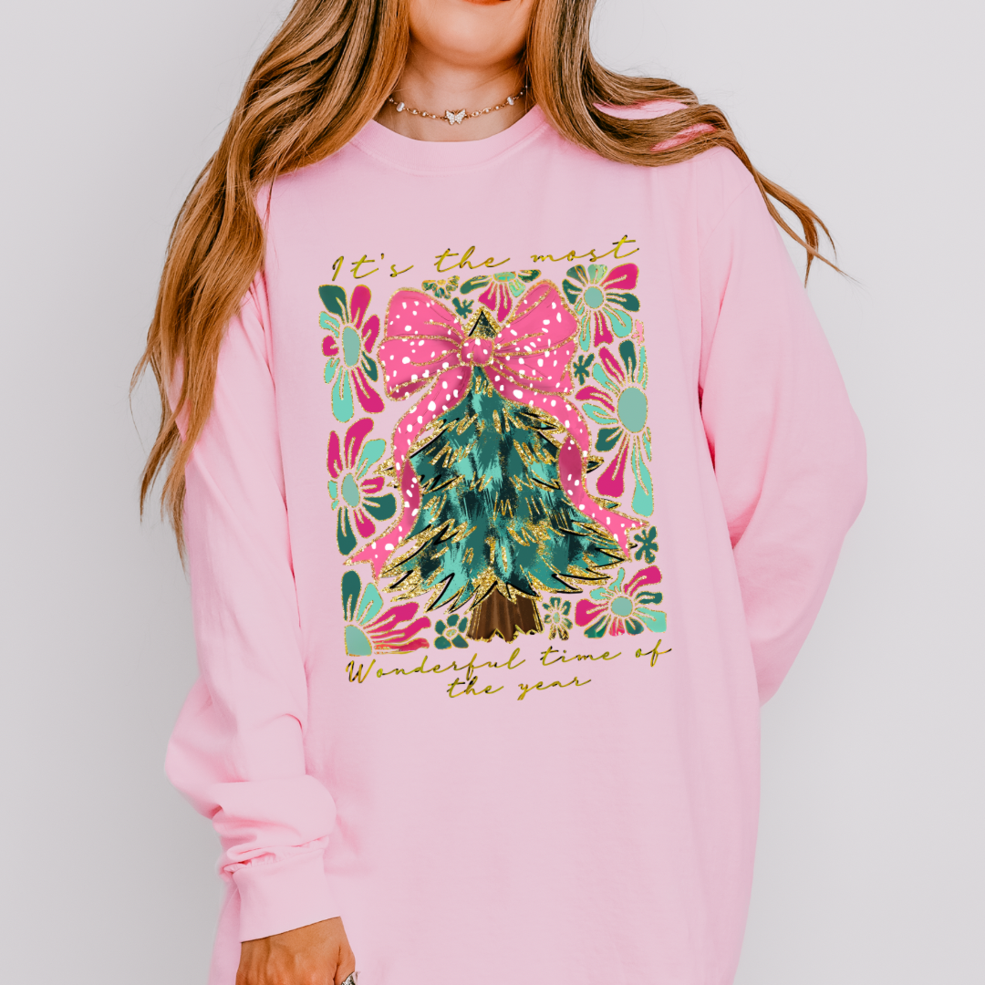 Its The Most Wonderful Time Of The Year With Gold Foil Sweatshirt (T-Shirt Option Available)