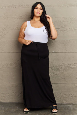 A Good Day Flare Maxi Skirt-Black Black Maxi Skirt by Vim&Vigor | Vim&Vigor Boutique