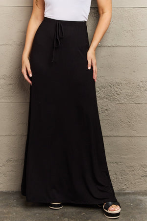 A Good Day Flare Maxi Skirt-Black Black Maxi Skirt by Vim&Vigor | Vim&Vigor Boutique