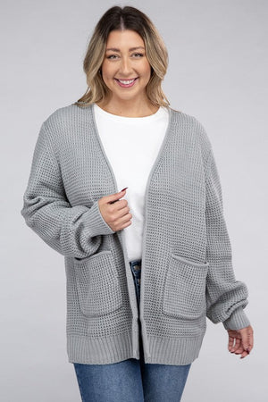 Cozy Comfort Low Gauge Waffle Open Front Cardigan Low Gauge Open Front Cardigan by Vim&Vigor | Vim&Vigor Boutique