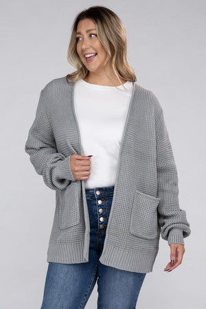 Cozy Comfort Low Gauge Waffle Open Front Cardigan Low Gauge Open Front Cardigan by Vim&Vigor | Vim&Vigor Boutique