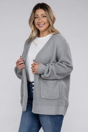 Cozy Comfort Low Gauge Waffle Open Front Cardigan Low Gauge Open Front Cardigan by Vim&Vigor | Vim&Vigor Boutique