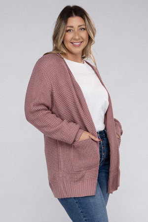 Cozy Comfort Low Gauge Waffle Open Front Cardigan Low Gauge Open Front Cardigan by Vim&Vigor | Vim&Vigor Boutique