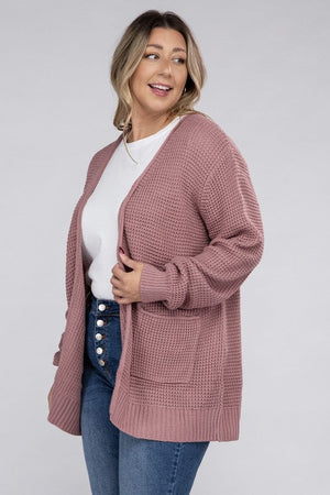 Cozy Comfort Low Gauge Waffle Open Front Cardigan Low Gauge Open Front Cardigan by Vim&Vigor | Vim&Vigor Boutique