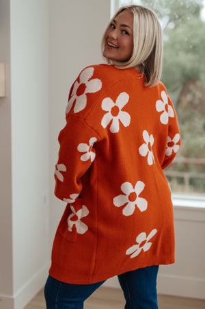 Enough Anyways Floral Cardigan in Burnt Orange Cardigans by Vim&Vigor | Vim&Vigor Boutique