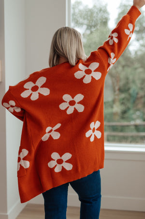 Enough Anyways Floral Cardigan in Burnt Orange Cardigans by Vim&Vigor | Vim&Vigor Boutique