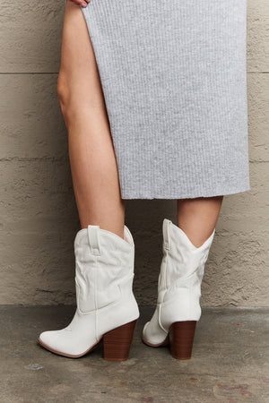 Keep It Stepping Cowboy Boots White Cowboy Booties by Vim&Vigor | Vim&Vigor Boutique