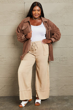 Keeping It Cozy Button Down Shacket-Cofee Brown Coffee Brown Shacket by Vim&Vigor | Vim&Vigor Boutique