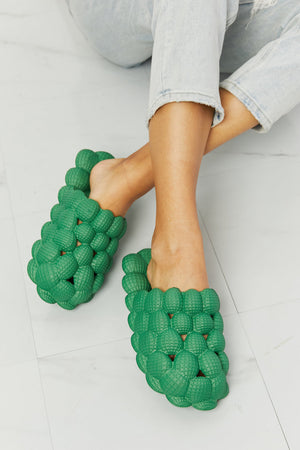 Laid Back Bubble Slides-Green Mid Green 6 Bubble Slides by Vim&Vigor | Vim&Vigor Boutique