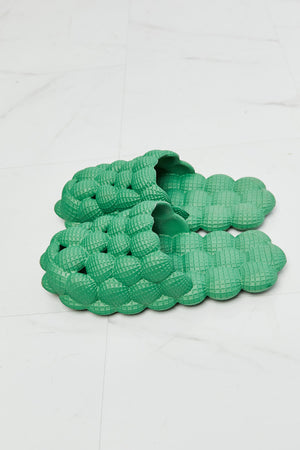 Laid Back Bubble Slides-Green Mid Green Bubble Slides by Vim&Vigor | Vim&Vigor Boutique