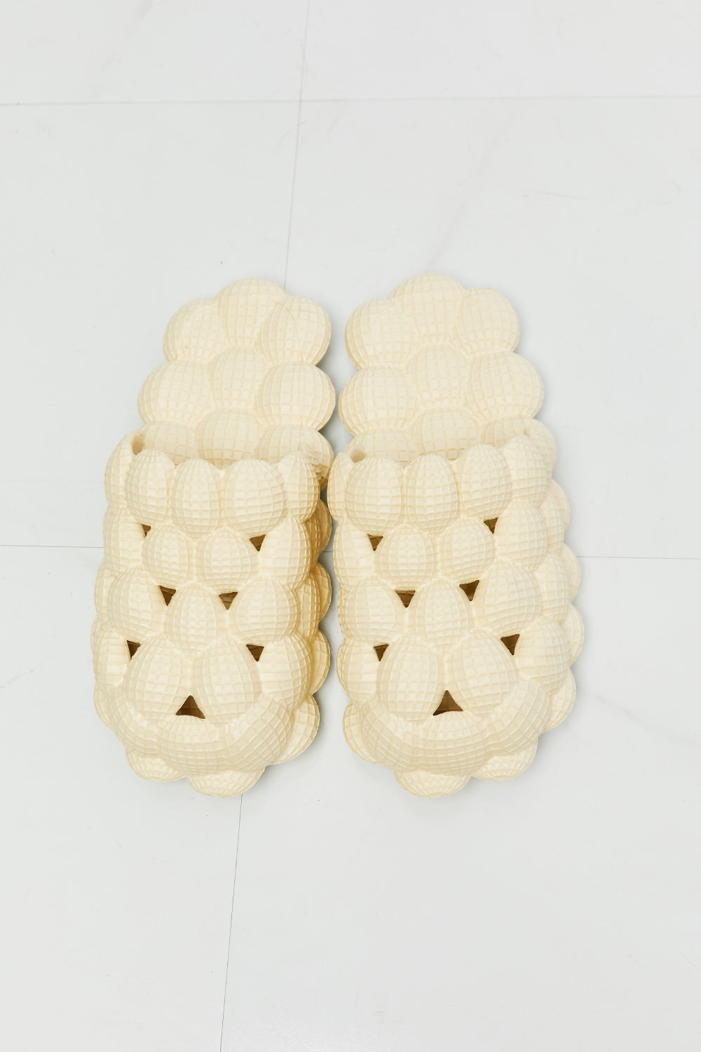 Laid Back Bubble Slides-Khaki Cream Bubble Slides by Vim&Vigor | Vim&Vigor Boutique