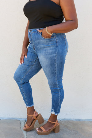 Lindsay Raw Hem High Rise Skinny Jeans by Kancan Medium Bottoms by Vim&Vigor | Vim&Vigor Boutique