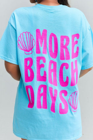 More Beach Days Oversized Graphic T-Shirt Aqua Graphic T-Shirt by Vim&Vigor | Vim&Vigor Boutique