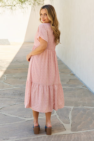 Spring Baby Kimono Sleeve Midi Dress-Peach Peach Dresses by Vim&Vigor | Vim&Vigor Boutique