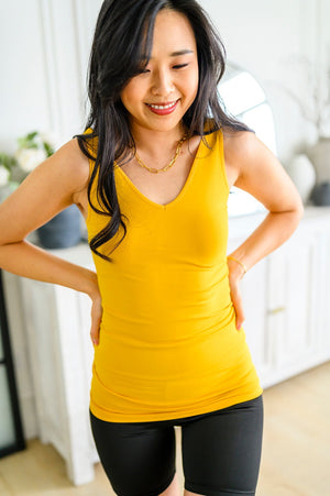 The Basics Reversible Longline Tank in Mustard Womens by Ave Shops | Vim&Vigor Boutique