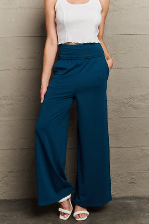 Wish You The Best High Waisted Palazzo Pants Deep Teal Palazzo Pants by Vim&Vigor | Vim&Vigor Boutique