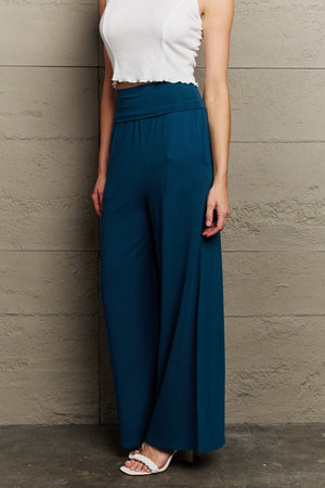 Wish You The Best High Waisted Palazzo Pants Deep Teal Palazzo Pants by Vim&Vigor | Vim&Vigor Boutique